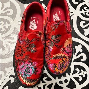 Vans Slip-On 'Festival Satin' Red/Black